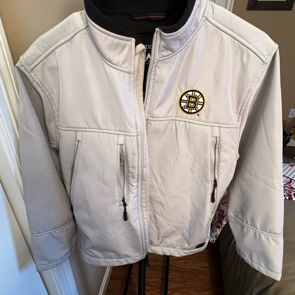 Antigua Kids Light Gray Boston Bruins Jacket